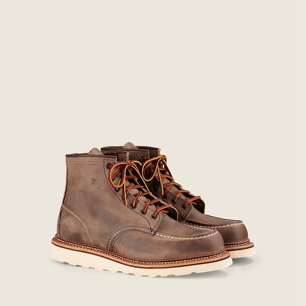 Red Wing Heritage Boots Khaki - Red Wing Mens Classic Moc – 6-inch Rough & Tough Leather - MYLSN-896